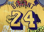 NBA 24 Kobe Bryant Lakers Graffiti Maillot jaune